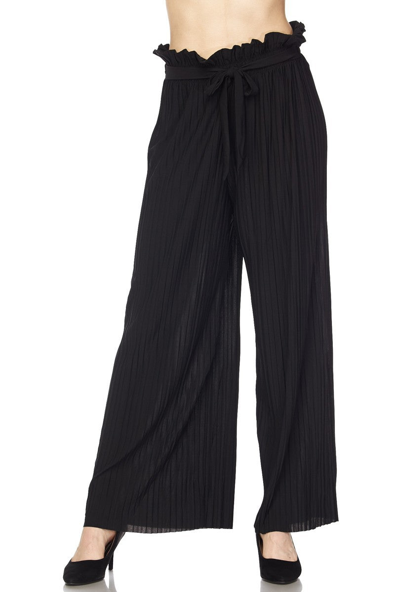 PLEATED WIDE LEG PANTS - In store
