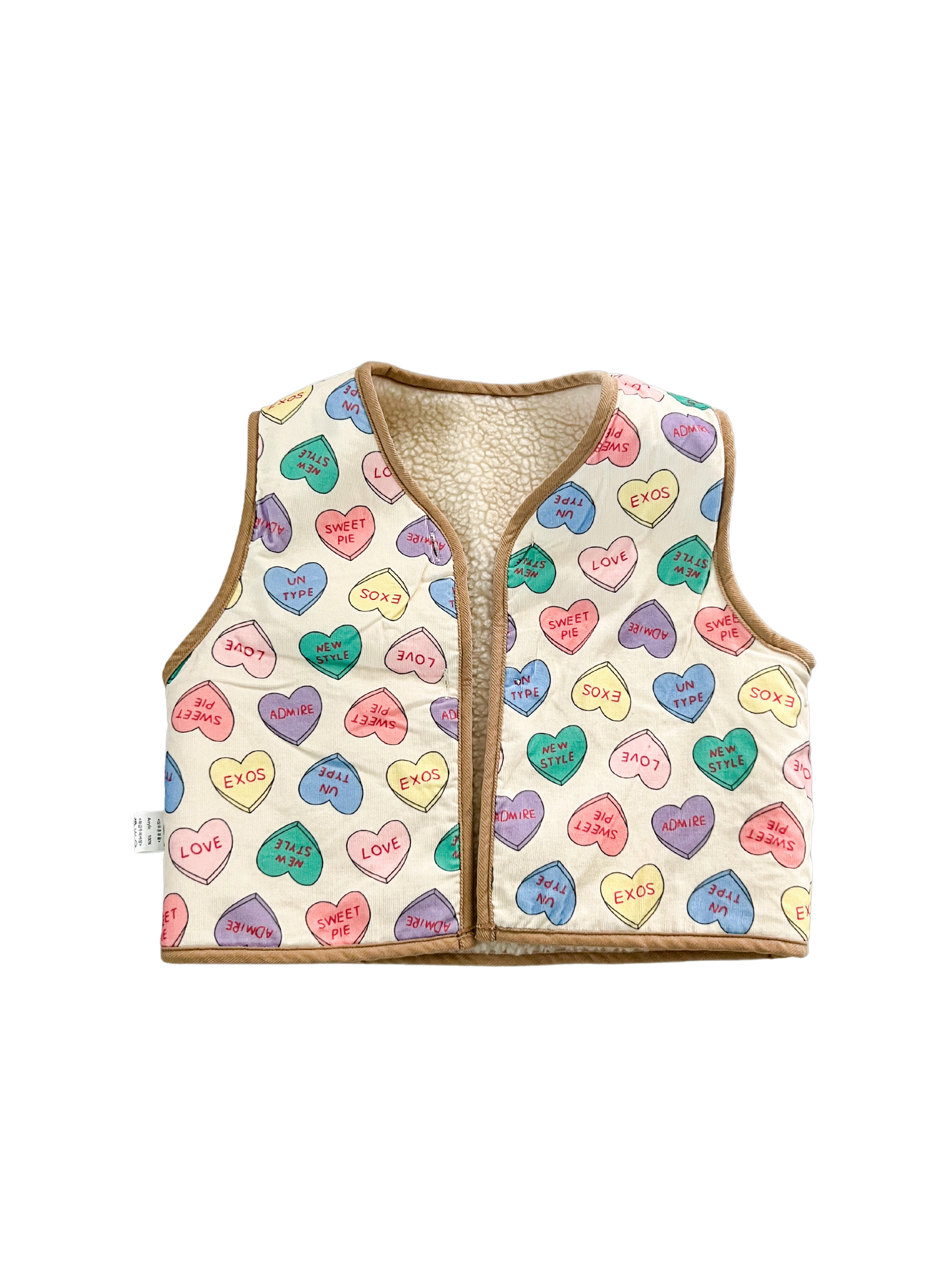 Candy Hearts Reversible Vest - In Store