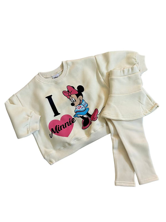 Assorted Minnie Skirt Sweatshirt Set