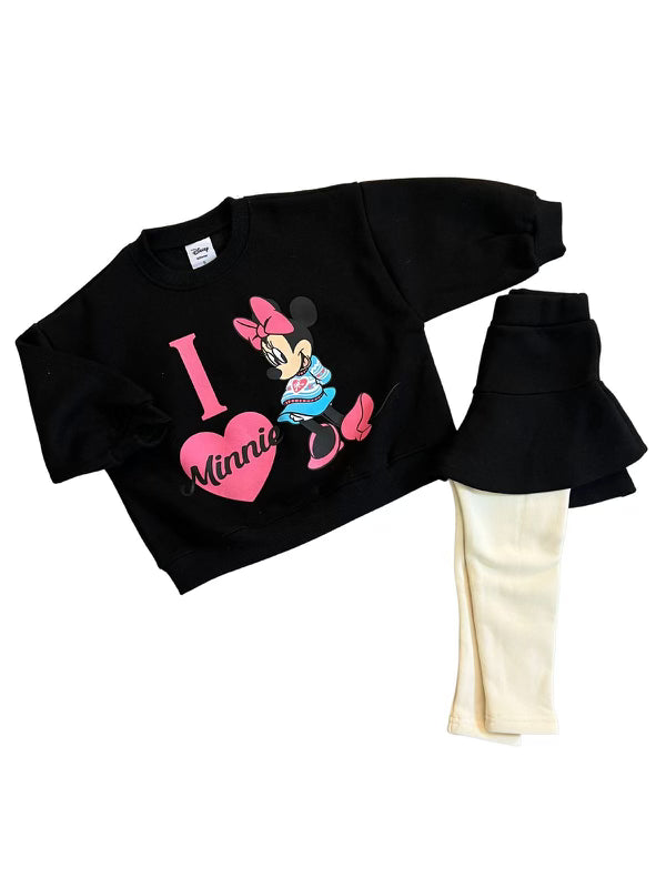 Assorted Minnie Skirt Sweatshirt Set