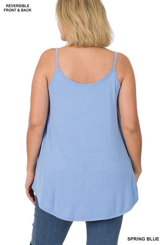 PLUS FRONT AND BACK REVERSIBLE SPAGHETTI CAMI