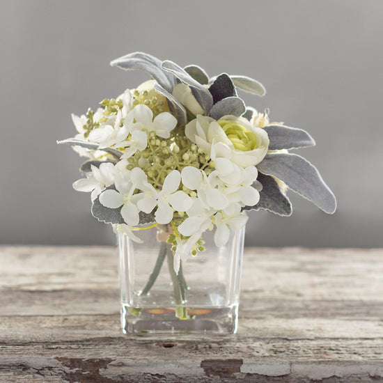 Vase - White Floral Bouquet