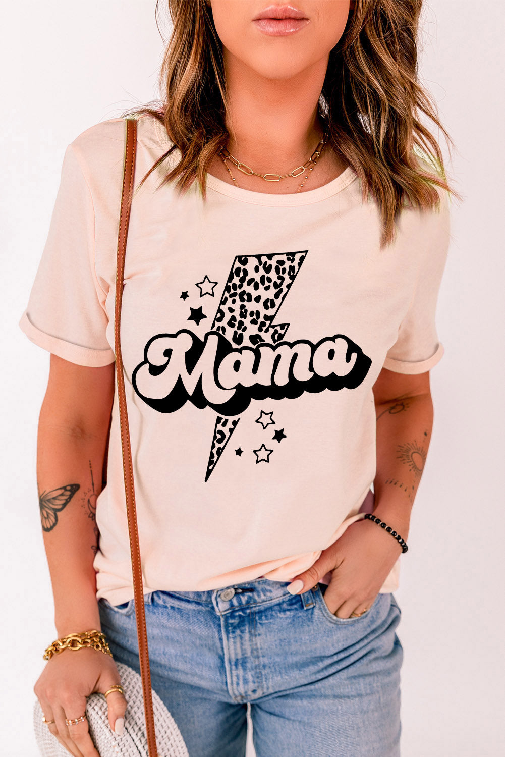 MAMA Lightning Graphic Round Neck Tee - ONLINE ONLY 2-10 DAY SHIPPING
