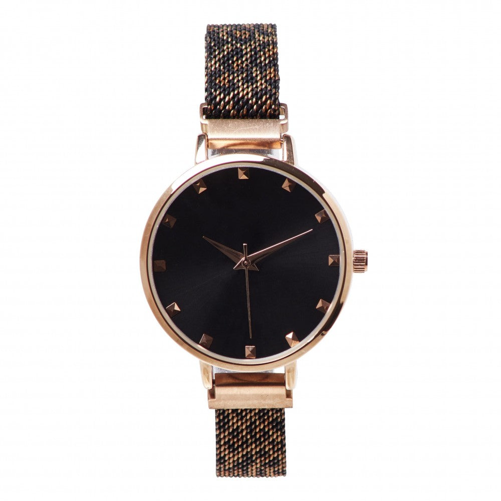 Watch Featuring Metal Leopard Print Band.