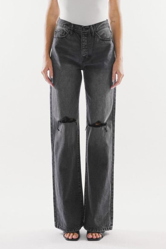 Kancan High Waist Distressed Knee Jeans- ONLINE ONLY 2-10 DAY SHIPPING