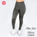Women's Plus Size New Mix Brand Solid Color Seamless Fleece Lined Leggings