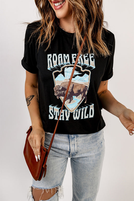ROAM FREE STAY WILD Graphic Tee- ONLINE ONLY 2-10 day Shipping