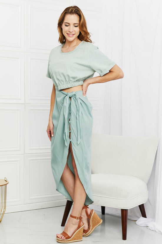 HEYSON Make It Work Cut-Out Midi Dress in Mint- ONLINE ONLY- 2-7 DAY SHIPPING