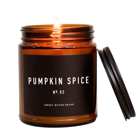 Pumpkin Spice Soy Candle | Amber Jar Candle