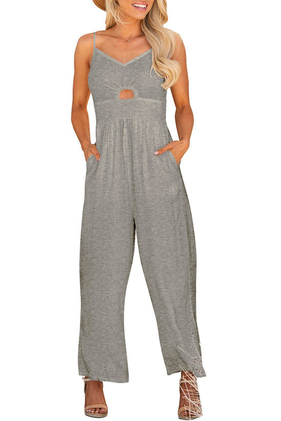 Smocked Spaghetti Strap Wide Leg Jumpsuit- ONLINE ONLY 2-7 DAY SHIP