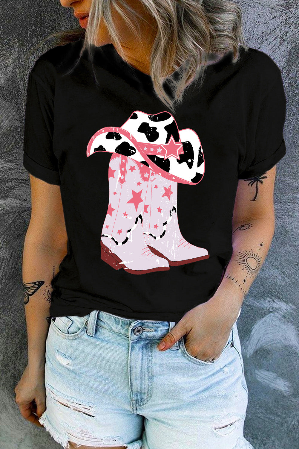 Cowboy Hat and Boots Graphic Tee- ONLINE ONLY 2-10 DAY SHIPPING