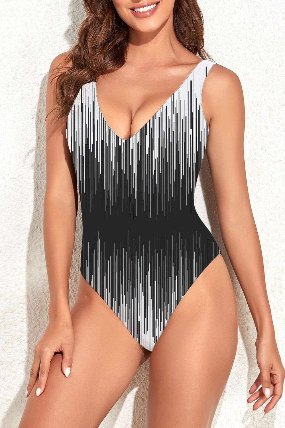 V-Neck Backless One-Piece Swimsuit - ONLINE ONLY 2-10 DAY SHIPPING